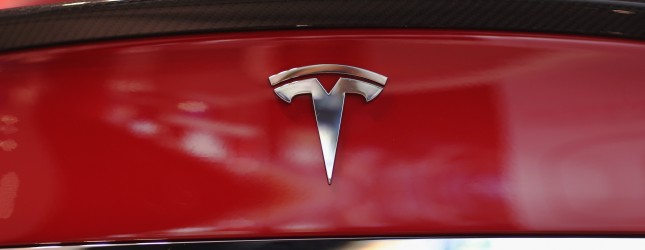 Tesla Motors Logo car bonnet